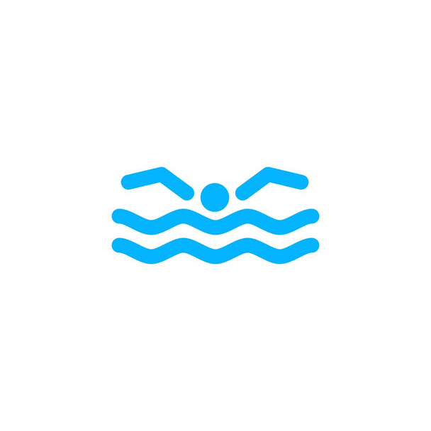 swimming logo icon vector illustration - Vector, Image