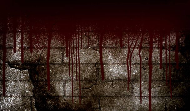 Σημάδια αίματος στον τοίχο grunge - Φωτογραφία, εικόνα
