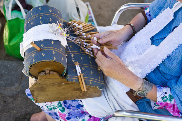 dantel yastık handcrafting - Fotoğraf, Görsel