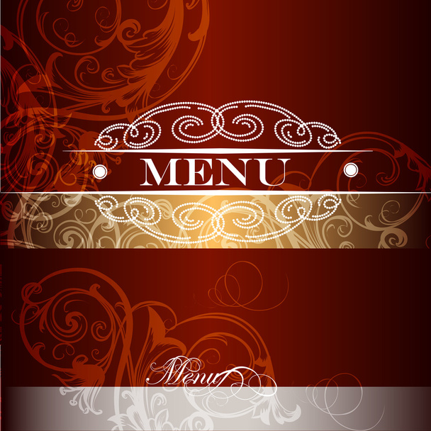 Дизайн меню в винтажном королевском стиле
 - Вектор,изображение