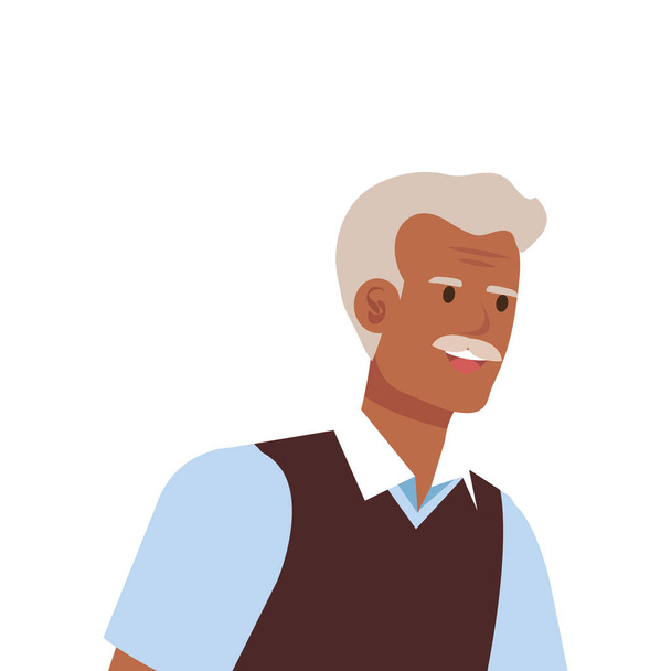 old man elegant avatar character - Vector, Image
