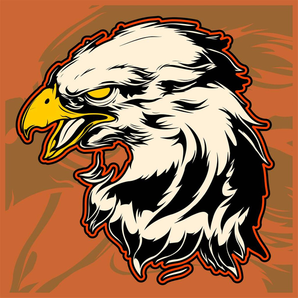 Graphic Head Of A Bald Eagle Mascot Vector Illustration - Vector, Image