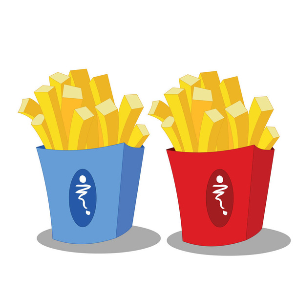French Fries - Cartoon Vector Image - Vector, Image