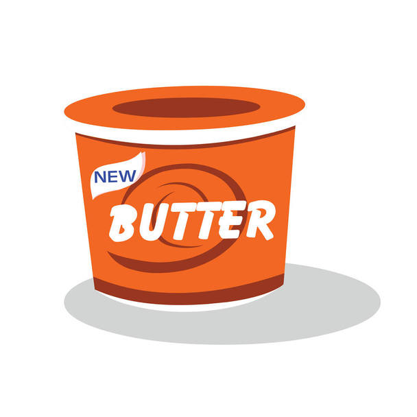 Boter in oranje beker - Cartoon Vector Afbeelding - Vector, afbeelding