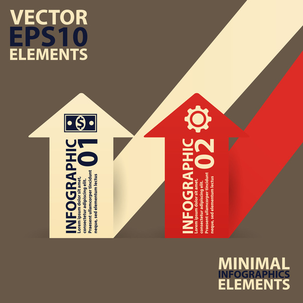 Minimal infographics. Vector Illustration vintage - Вектор, зображення