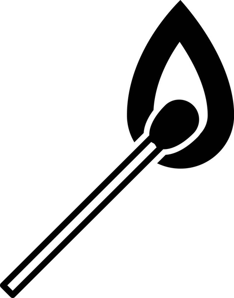Black Burning combinar com o ícone de fogo isolado no fundo branco. Combina com o fogo. Assinatura de jogos. Ilustração vetorial
 - Vetor, Imagem