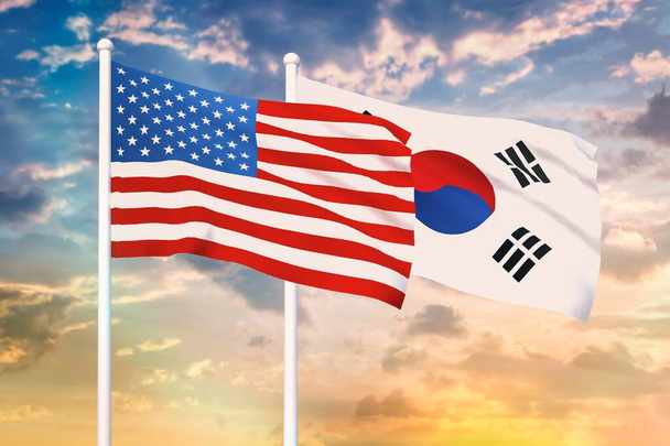 Σχέση μεταξύ της Usa και της Νότιας Κορέας - Φωτογραφία, εικόνα