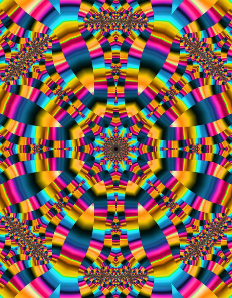 Schéma fractal abstrait. Illustration fractale abstraite colorée
 - Photo, image