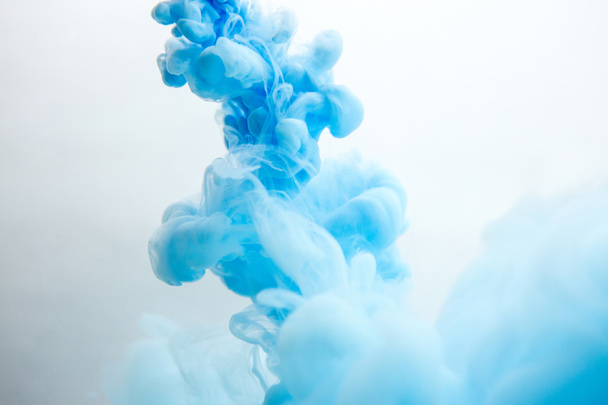 Abstraktní modrý inkoust ve vodě - Fotografie, Obrázek