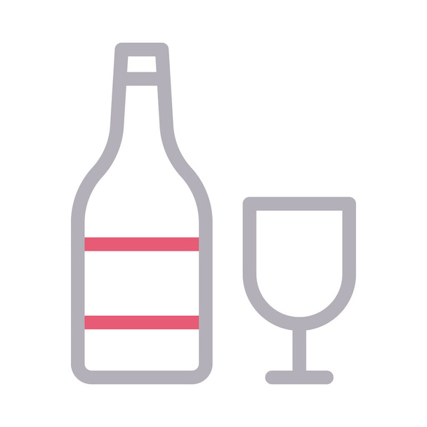 alcohol vector flat color icon  - Vector, Image