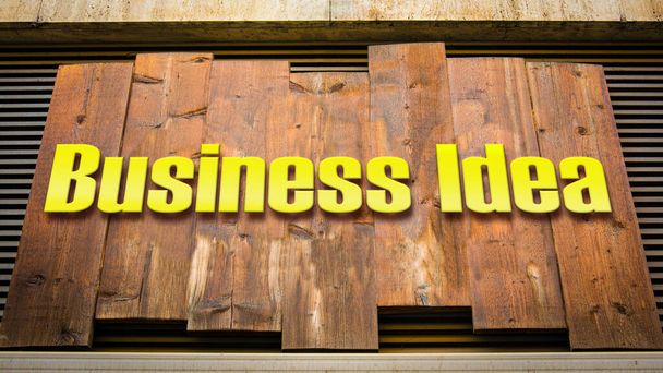 Πινακίδα για την επιχειρηματική ιδέα - Φωτογραφία, εικόνα