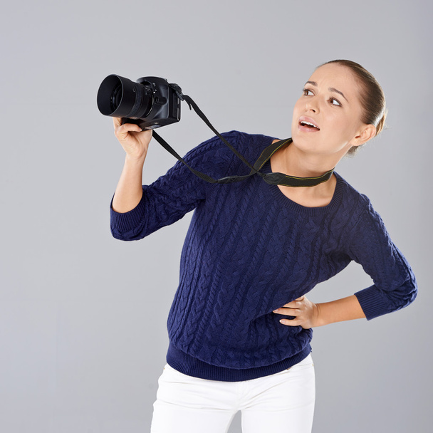 Pretty vivacious young female phoptographer - Photo, Image