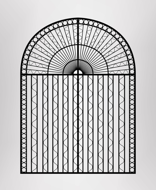 Forged gate. - Vector, Image