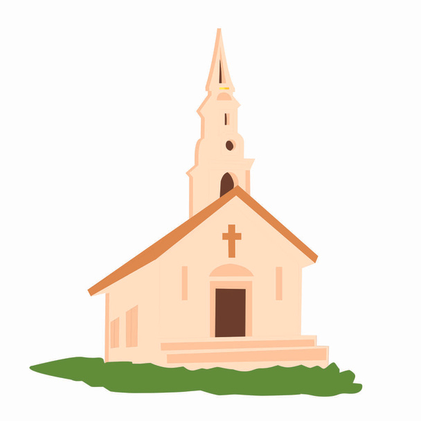 House and Tower - Cartoon Vector Image - Vector, Image