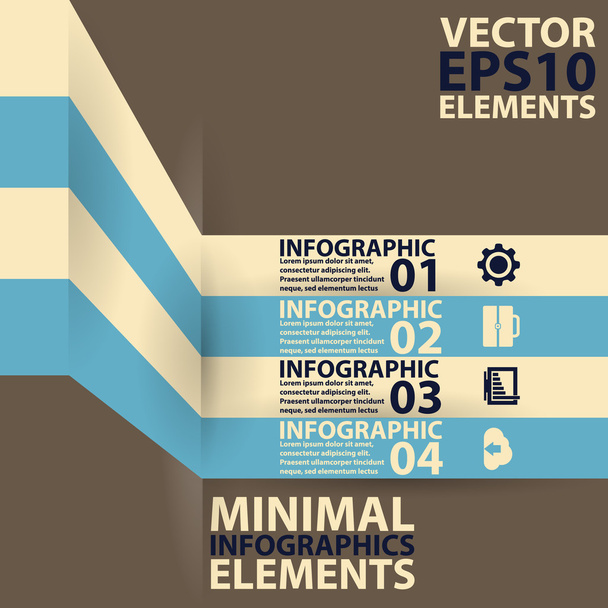 Minimal infographics. Vector Illustration vintage - Vektör, Görsel