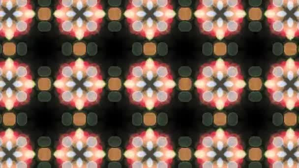 bunte symmetrische Blumenmuster Kaleidoskop Hintergrund - Filmmaterial, Video