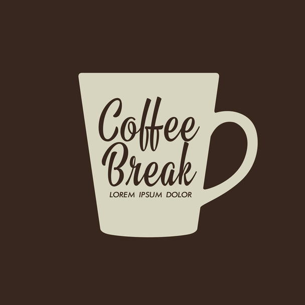 Coffee break logo design - Вектор, зображення