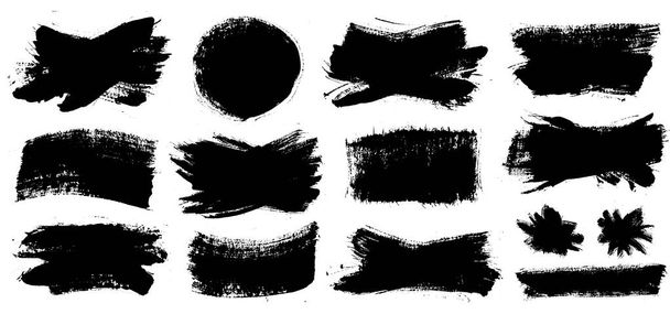 Brush strokes. Vector paintbrushes set. Grunge design elements - Vector, Image