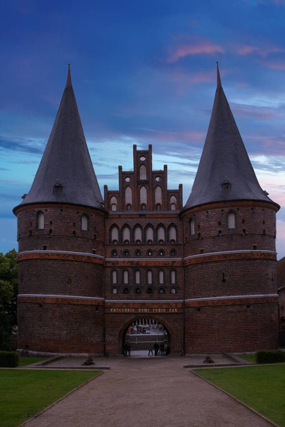 The Holsten Gate (German: Holstentor) in Luebeck, Germany, one of the most significant gates of the Middle Ages in Germany - Foto, Imagem