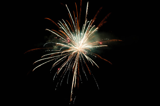 Firework lights in the dark sky - Photo, image