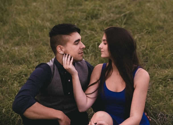 Young couple in nature relaxing - Photo, Image