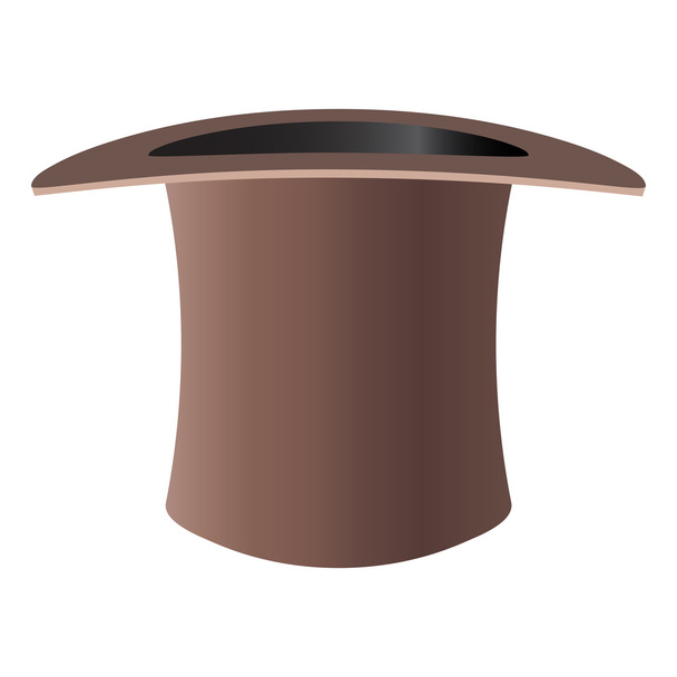 Sombrero de copa aislado en blanco
 - Vector, Imagen
