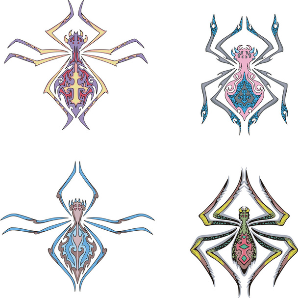 Симметричные пауки
 - Вектор,изображение