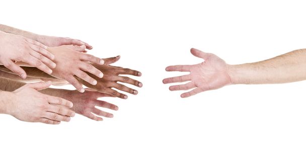 Hand reaching out for help - Zdjęcie, obraz