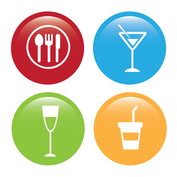 restaurant iconen - Vector, afbeelding