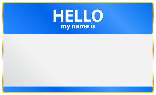 Hello My Name Is Card - Vektor, kép