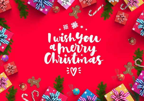 Merry Christmas and gift box background  - Valokuva, kuva