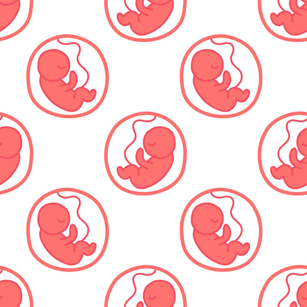 modello doodle senza soluzione di continuità del feto, illustrazione vettoriale
 - Vettoriali, immagini