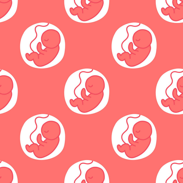 modello doodle senza soluzione di continuità del feto, illustrazione vettoriale
 - Vettoriali, immagini