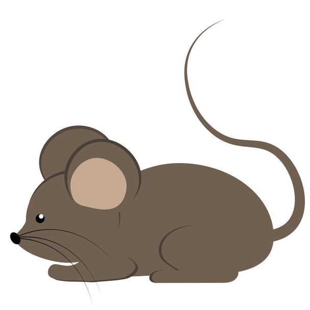 その年の灰色のマウスのシンボル - ベクター画像