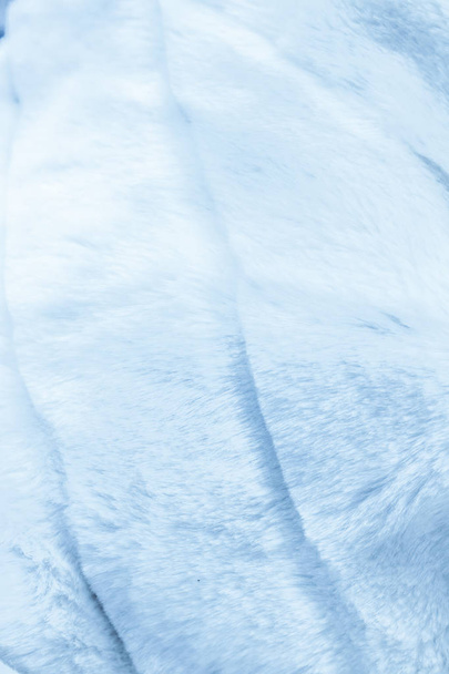 Luxo azul pele casaco textura fundo, tecido artificial detai
 - Foto, Imagem