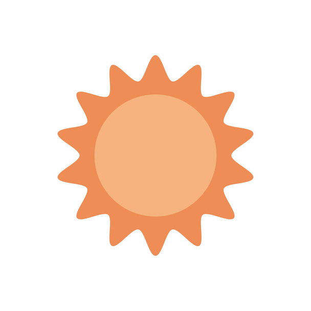 лучезарное солнце на белом фоне
 - Вектор,изображение