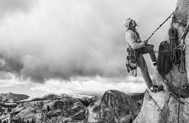 Rock climber on the edge. - Photo, Image