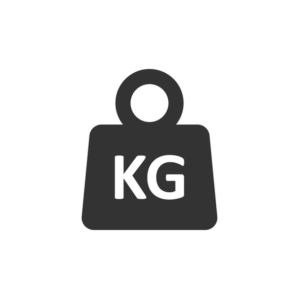 Skalierungs-Symbol im flachen Stil. kilogramm hantelvektor illustration  - Vektor, Bild