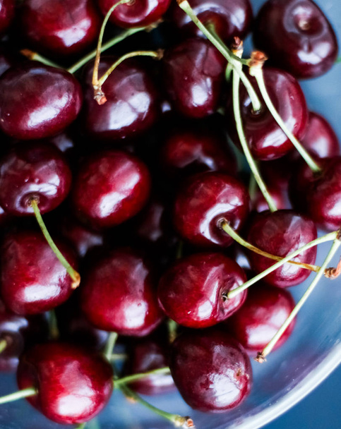 Fresh sweet cherries, juicy cherry berries fruit dessert as heal - Photo, Image