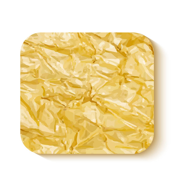 Aufkleber mit verbeulter Goldfolie - Vektor, Bild