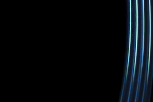 Blue light dynamics lines on a black background 	 - Photo, image
