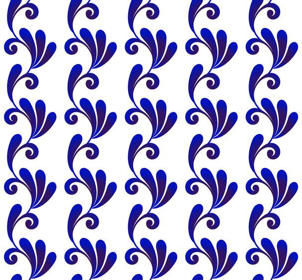 padrão azul sem costura floral
 - Vetor, Imagem