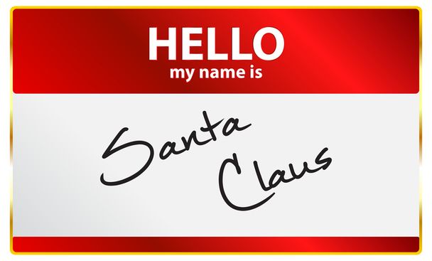 Hello My Name Is Santa Claus - Vector, Image