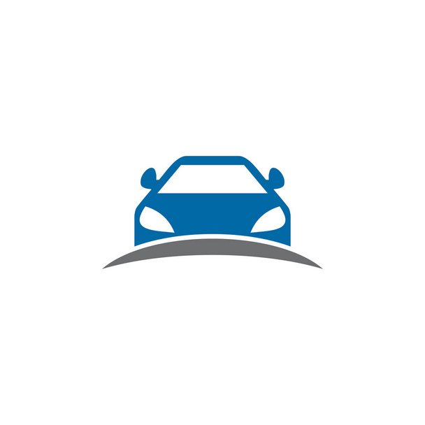 Otomotiv logosu tasarımı ile araba simgesi ön görünümü kullanılıyor - Vektör, Görsel