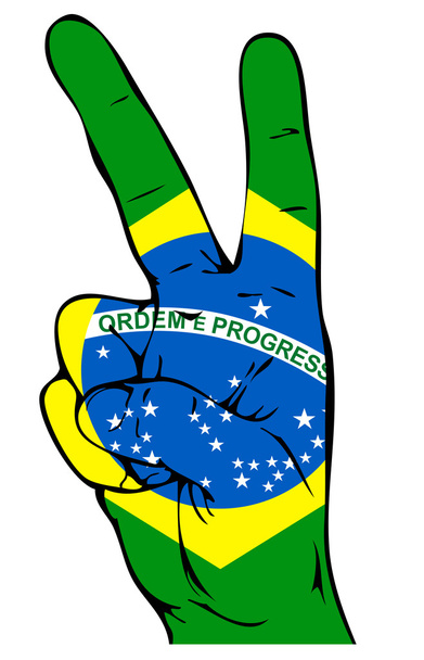 Знак мира бразильского флага
 - Вектор,изображение