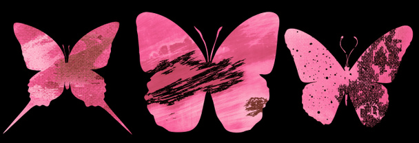 Set s akvarelovými motýly s potisky - Fotografie, Obrázek