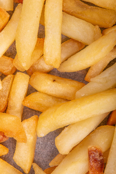Sült krumpli chips felülnézet - Fotó, kép