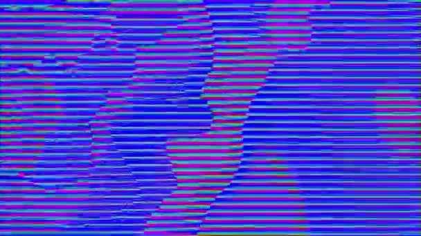Abstract rainbow vivid glowing background, conceptual 80s feel. Glitch art. - Footage, Video
