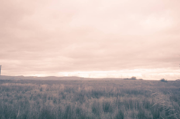 Fantasy rural landscape with fields and blurry sky - Fotografie, Obrázek