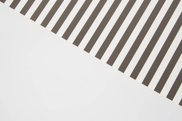 Black and white striped background and white background side by side, abstraction and geometry - Photo, image
